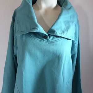 Soft Surroundings Shirt.  Buttons at collar.Sz.PS